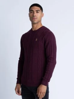 MORDEN KNITTED JUMPER -Luke M300620 SHIRAZ B 2