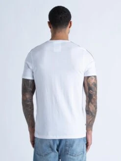 TROUSER TAPE T-SHIRT -Luke M520183 WHITE BLACK 3