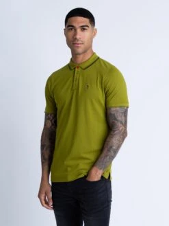 TEXAS TIP POLO -Luke M521419 CARDAMOM 2