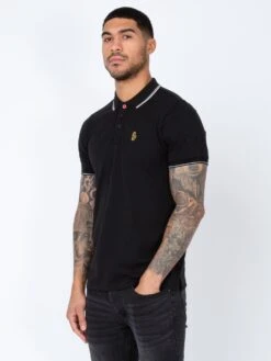 TEXAS TIP POLO -Luke M521419 TEXAS TIP BLACK 2
