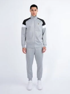 KAS 3 PREMIUM TRICOT TRACKSUIT -Luke M590333 M590335 LT MRL GREY BLACK WHITE 1