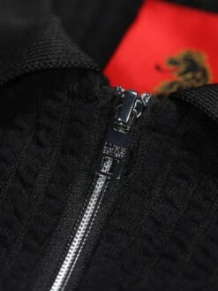 WAFFLE ON ZIP POLO -Luke M591457 BLACK 3 f7811347 ca8e 4d1c 918d a0233abfd1ab
