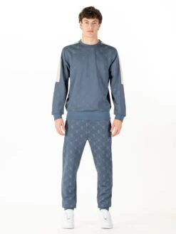 GAZZAS TEARS OVERPRINT TRACKSUIT -Luke M620373 DENIM BLUE DK ECRU 1 2daa15b8 fb44 4d50 8d29 a81328c42334