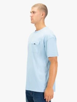 NEW PLONDA RELAXED FIT POCKET T-SHIRT -Luke M650106 SKYBLUE 2
