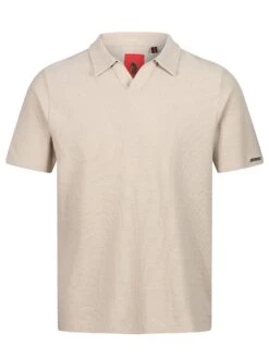 MASAYA BUTTONLESS TEXTURED POLO