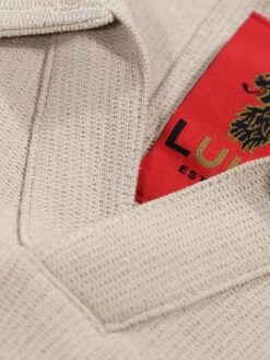 MASAYA BUTTONLESS TEXTURED POLO 13 MASAYA BUTTONLESS TEXTURED POLO -Luke M651404 STONE 4