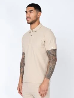 FUEGO TEXTURED POLO -Luke M651405 STONE 2 f42ed320 7b2d 4783 99a2 13414cc4167c