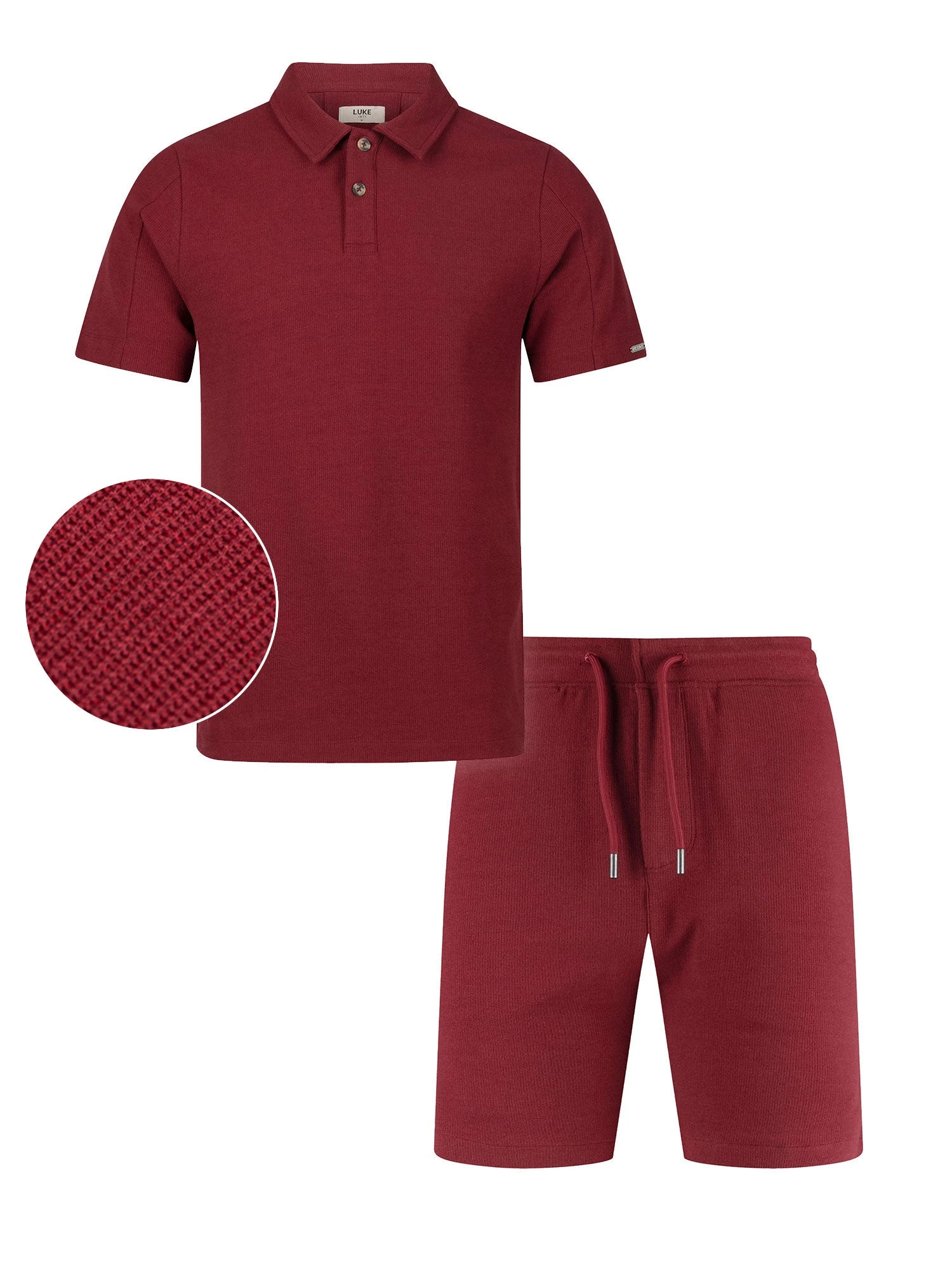 FUEGO WAFFLE TEXTURED SHORT SET 1 FUEGO WAFFLE TEXTURED SHORT SET