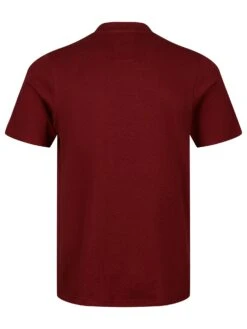 LA ZUBIA JACQUARD WAFFLE TEXTURED T-SHIRT -Luke M680107 DEEP GARNET 2