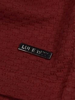 LA ZUBIA JACQUARD WAFFLE TEXTURED T-SHIRT -Luke M680107 DEEP GARNET 3