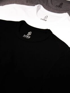 RECO CREW 3-PACK T-SHIRT -Luke M710116 3 PACK WHITE BLACK GREY3
