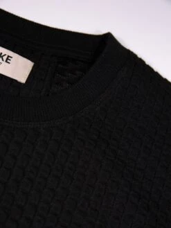 WAFFLE DOWN REGULAR FIT T-SHIRT -Luke M710171 BLACK 4