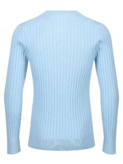 SPARE RIB KNITTED CREW NECK JUMPER -Luke M710650 SKYBLUE 2