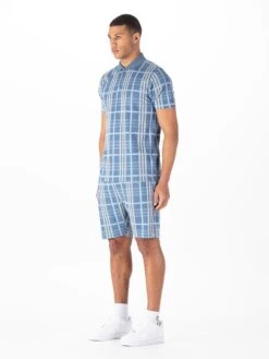 FORT CHECK ZIP POLO SHORT SET 11 FORT CHECK ZIP POLO SHORT SET -Luke M711406 BLUE DENIM 2 SET
