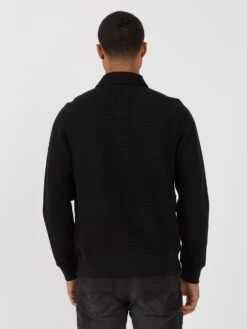 CRIBBS CAUSEWAY BUTTON THROUGH SWEAT CARDIGAN -Luke M730307 BLK 03