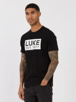 6 OCLOCK SHADOW PRINTED T-SHIRT 9 6 OCLOCK SHADOW PRINTED T-SHIRT -Luke M740151 BLACK 2