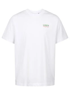 DODGY DINERS HARDCORE PRAWNS PRINTED T-SHIRT -Luke M750165 PRAWNSTEE WHITE 1