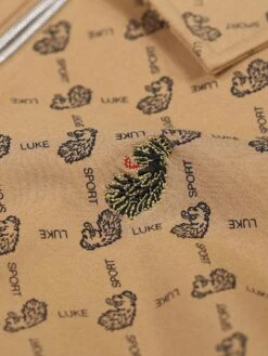 SHAW OVERPRINT ZIP THROUGH SWEAT -Luke M750355 CARAMEL 4