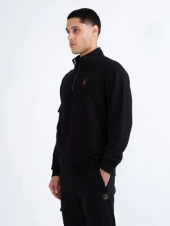DAVAO ZIP NECK SWEATSHIRT -Luke M750367 BLACK 2 5bd00002 2770 4f9f a2be d70577378aec