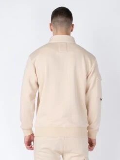 DAVAO ZIP NECK SWEAT -Luke M750367 ECRU 4