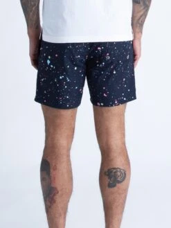 SAMUI PAINT SPLATTER SWIM SHORTS -Luke M761050 DARKNAVY 3