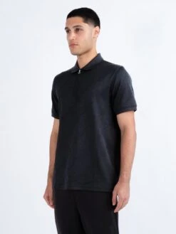 BAUER 2 JACQUARD ZIP POLO -Luke M771454 BLACK 2 0f7253d7 1ff8 4ab4 b163 21ae3ece2c34