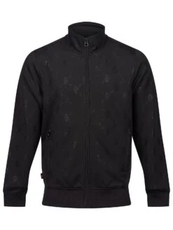 RONALDO OVER PRINT ZIP FUNNEL NECK SWEATSHIRT