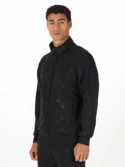 RONALDO OVER PRINT ZIP FUNNEL NECK SWEATSHIRT -Luke M780350 BLACK BLACK 2 ef082217 0ce3 433f 843c b6b434f2fc4c