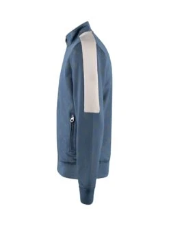 RONALDO OVERPRINT ZIP FUNNEL NECK SWEAT -Luke M780350 DENIM BLUE 2