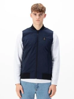HEFEI REVERSIBLE GILET -Luke M790751 DK NAVY ECRU 1