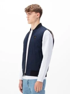 HEFEI REVERSIBLE GILET -Luke M790751 DK NAVY ECRU 2