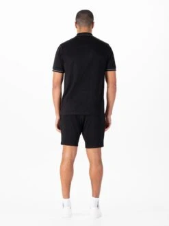 SAXON POLO SHORT SET -Luke M801450 BLACK SET 3