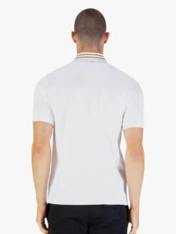 THROOP ZIP NECK POLO -Luke M811450 WHITE 3