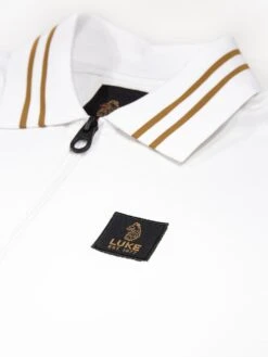 THROOP ZIP NECK POLO -Luke M811450 WHITE 5