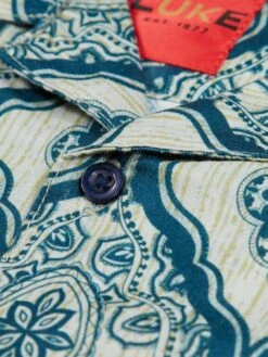 RAITIPURA PRINTED SHORT SLEEVE SHIRT -Luke m650805 ecru 4